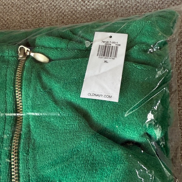 Old Navy Green Mangrove Cropped Terry Zip Hoodie - Picture 9 of 9